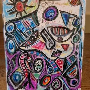 Abstract Art Woman's Face 11x14